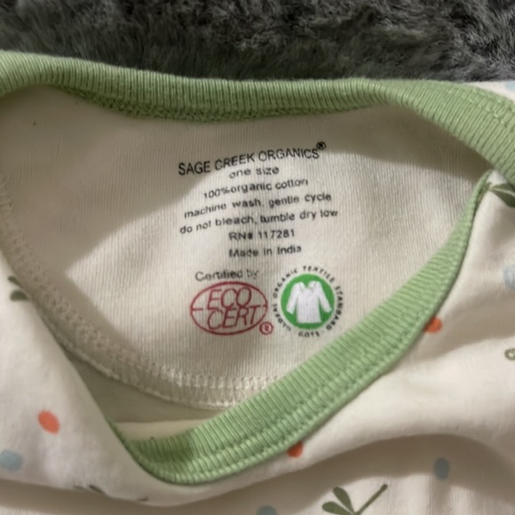 Sage Creek Organics Sleeper Gown Sack 0/3M Dragonflies & Leafs - Picture 5 of 6